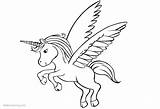Unicorn Coloring Pages Wings Cute Printable Kids Print Color sketch template