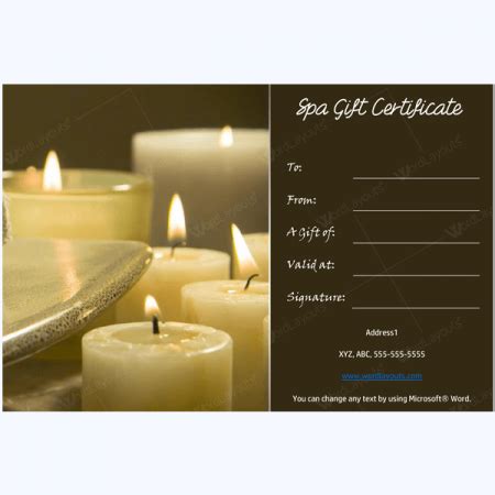 gift certificate  word layouts
