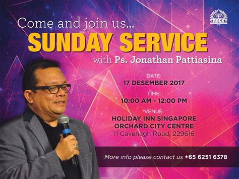 ibadah minggu dilayani oleh ps jonathan pattiasina rock ministry singapore