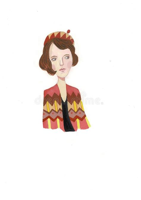 face of woman sketch drawing stock illustration