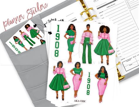 aka inspired planner stickers aka african american afro petagadget