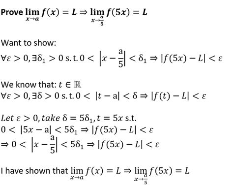 limits   prove     delta epsilon definition mathematics stack