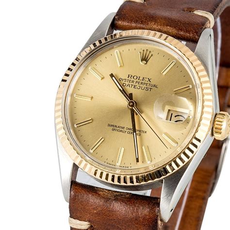 rolex datejust  leather band
