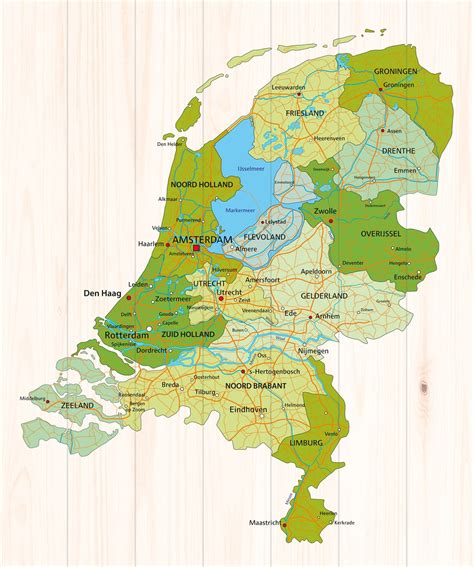 houten landkaart van nederland kopen ontvang  gratis prikkers