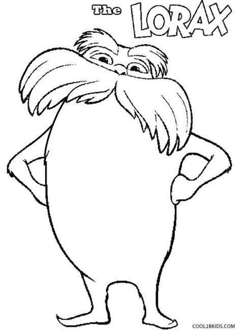 printable lorax coloring pages  kids coolbkids dr seuss