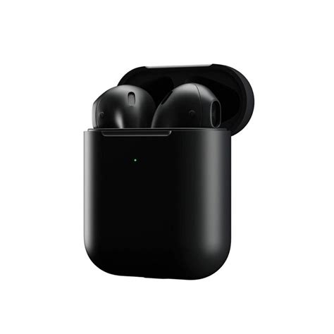 original black matte custom airpods   pods   wireless charging case  techtools