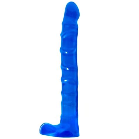 Raging Hard Ons Slimline Cobalt Blue Jellie Ballsy 9 Sex Toys At