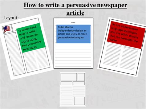 newspaper writing lesson pack persuasive language teaching resources