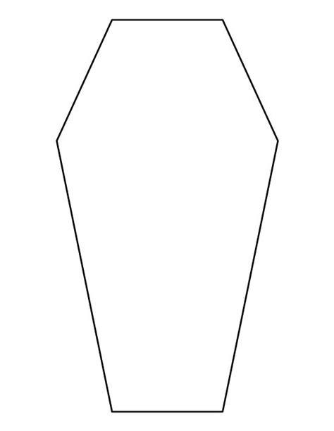 coffin pattern   printable outline  crafts creating stencils
