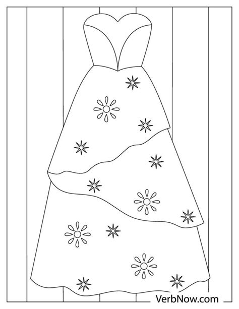 dresses coloring pages book   printable  verbnow