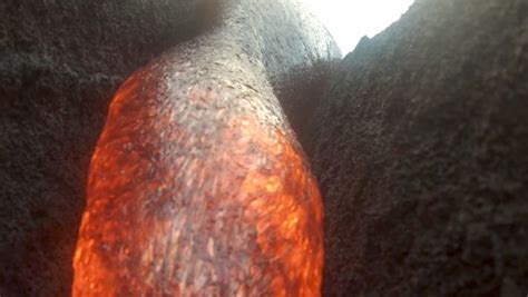 gopro bravely sacrifices   capture  person view   devoured  lava