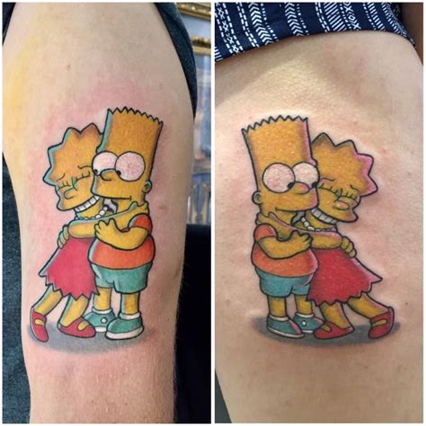 Bart And Lisa Simpson Tattoo By Krys Limited Availability At Salvation