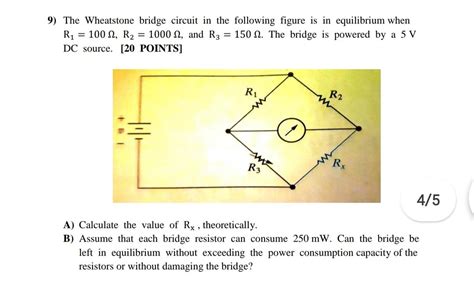solved   wheatstone bridge circuit    cheggcom