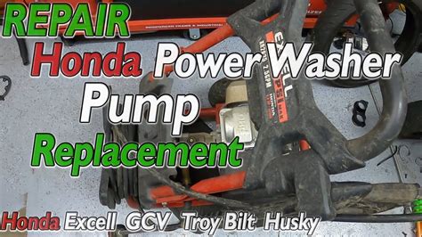 honda excell pressure washer pump replacement   replace honda power washer pump  working