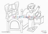 Colouring Dressed Pages Daily Routines Village Activity Explore sketch template