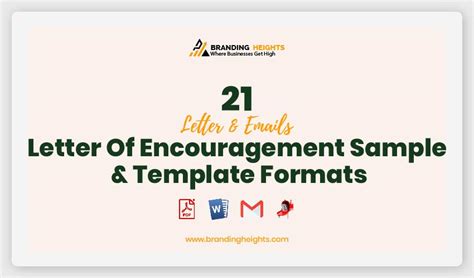 letter  encouragement sample template formats