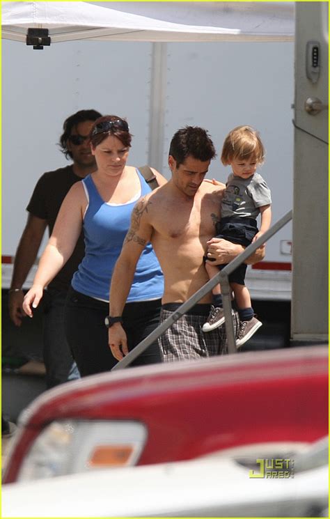 Colin Farrell Shirtless With Son For Total Recall Photo 2560373