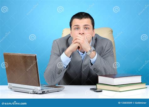 tired man stock image image  busy adult communicate