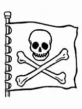 Flag Coloring Jolly Roger Pirate Pages Pirates sketch template