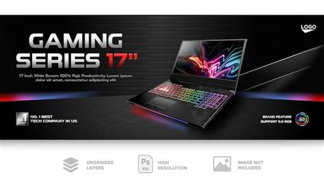 premium psd gaming laptop sale promotion banner