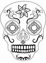 Calavera Caveira Muertos Mexicana Skulls sketch template