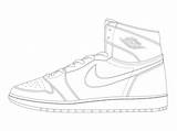 Jordan Coloring Nike Air Pages Shoes Drawing Template Sneakers Michael Logo Shoe Jordans Vans Sneaker Color High Printable Kicks Drawings sketch template