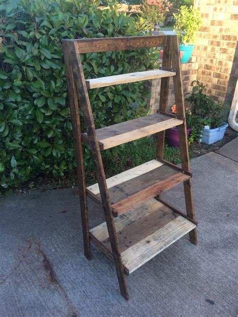 ana white pallet wood painters ladder shelf diy projects