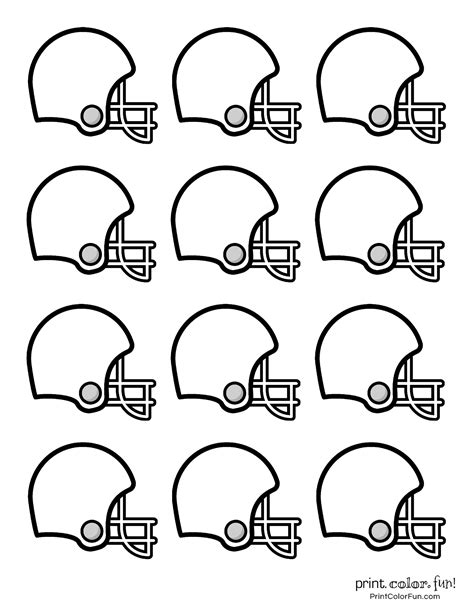 football coloring pages  party printables footballs helmets