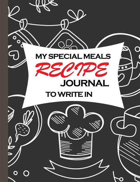 special meals recipe  write  blank recipe book  write