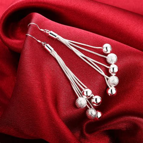 fashion   sand bead string earrings classic tassel earrings body jewelry nickel