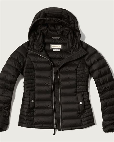 womens aandf down series hooded lightweight puffer jacket womens outerwear and jackets