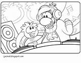 Coloring Club Pages Penguin Puffles Getcolorings sketch template