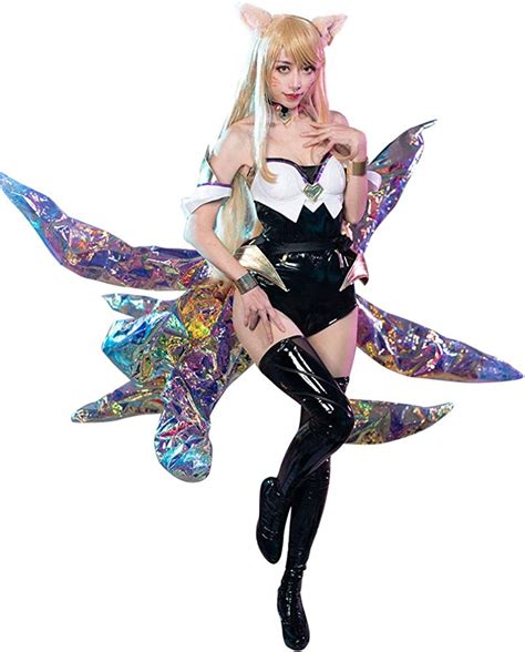 Miccostumes Women S Lol Kda Ahri Cosplay Costume Outfit