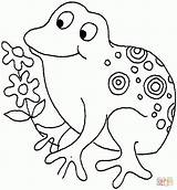 Coloring Frog Pages Froggy Dressed Gets Flower Holding Printable Frogs Popular Coloringhome Categories sketch template