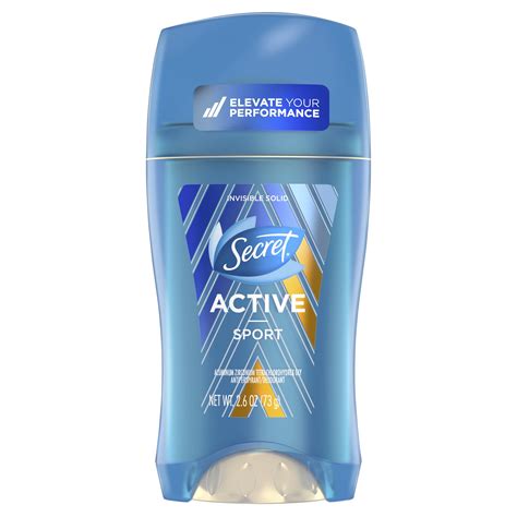 secret active invisible solid antiperspirant deodorant sport  oz