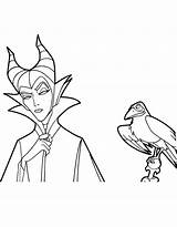 Coloring Maleficent Getdrawings Crow Pages sketch template