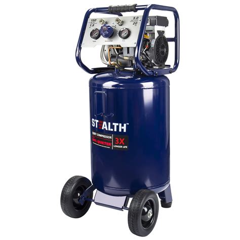 buy stealth  gallon ultra quiet air compressor hp oil  peak  psi  decibel air