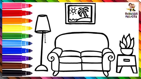 draw  color  rainbow living room drawings  kids