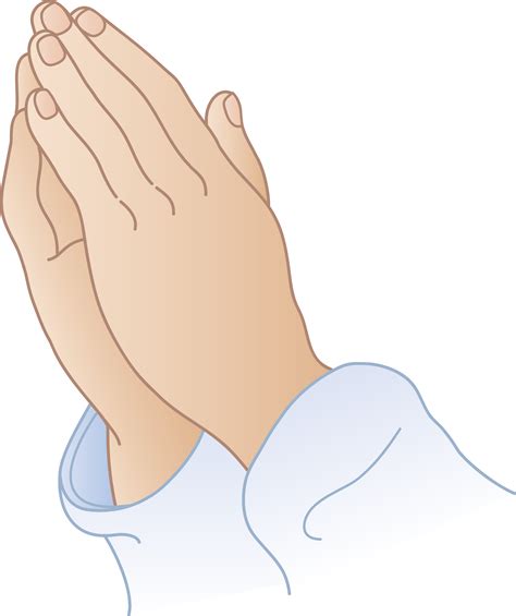 cartoon prayer hands clipart