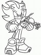 Sonic Coloring Pages Hedgehog Violin Shadow Friends Playing Book Printable Print Color Super Team Amy Library Clipart Categories Rose Popular sketch template
