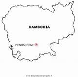 Cambogia Cambodia Camboya Landkarten Kambodscha Aruba Nazioni Geografie Colorea Malvorlage Condividi sketch template