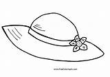 Hat Coloring Pages Printable Book Summer Print Sheets Hats Clipart Kids Clip Drawing Popular Choose Board sketch template