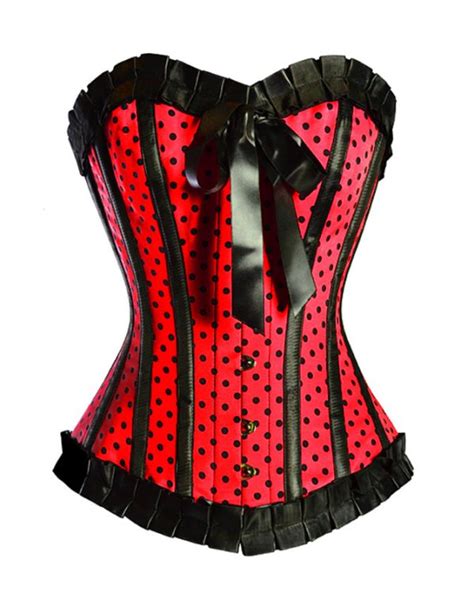 red black polka dot corset satin corsets corsets