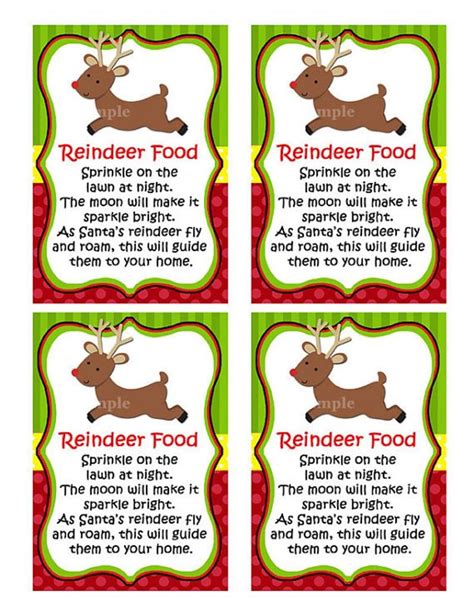 reindeer food printable labels instant  etsy reindeer food