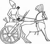 Chariot Egyptian Horse Clipart Drawing Cart Ancient Carriage Egypt Clip War Svg Color Charioteer Roman Coloring Pages Vector Drawn Pharaoh sketch template