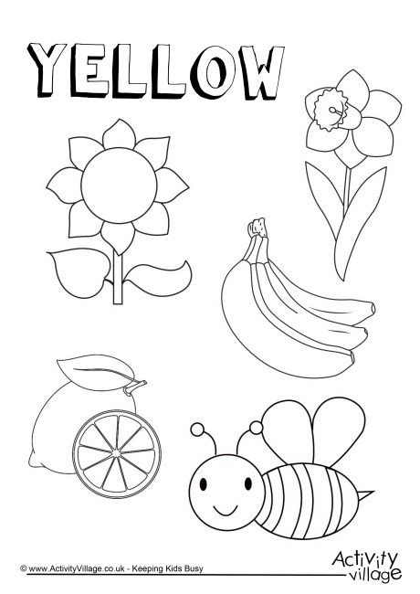 yellow coloring pages  getdrawings