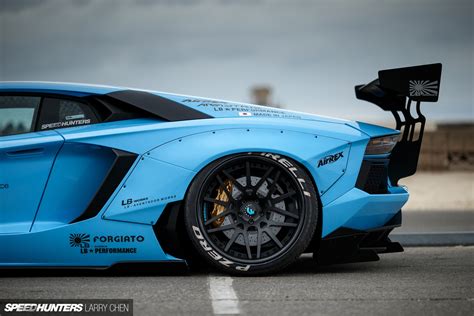 car lamborghini lamborghini aventador lb works liberty walk blue