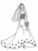 Barbie Princess Stampare Desarrollar Menor Bride Sposa Generación Raskraska sketch template