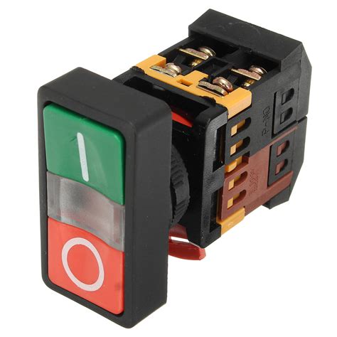 ac 600v 10a on off start stop momentary push button switch