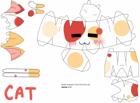 printable nyan cat papercraft  paper crafts